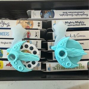 2 Moonlite Storybook Projectors + Stories (discs)
